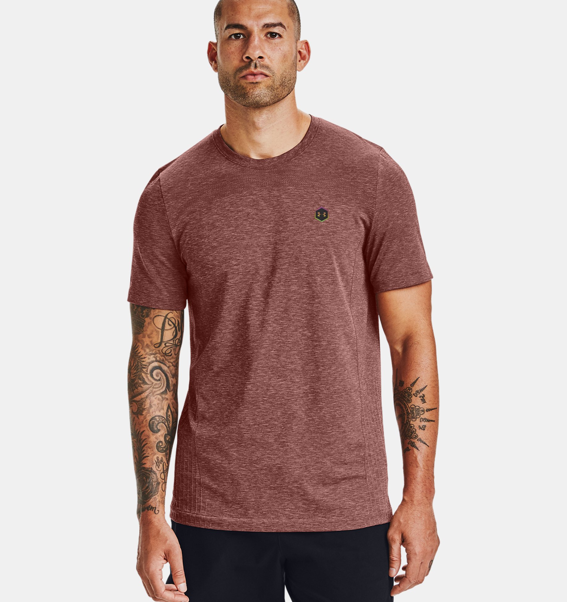 Grey Under Armour UA Men's Athlete Recovery Short Sleeve T-Shirt New 